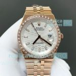2025 New Luxury Clone Rolex Land-Dweller 40 Diamond 7315 Rose Gold Watch 